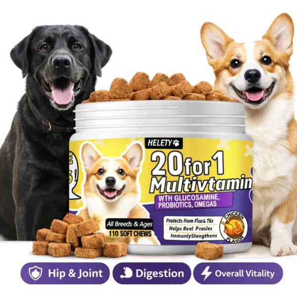 20-in-1 Dog Multivitamin Health Supplement Soft Chews