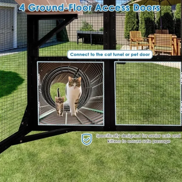 FunXplore 71.1" Large Outdoor Multiple Cat Enclosure