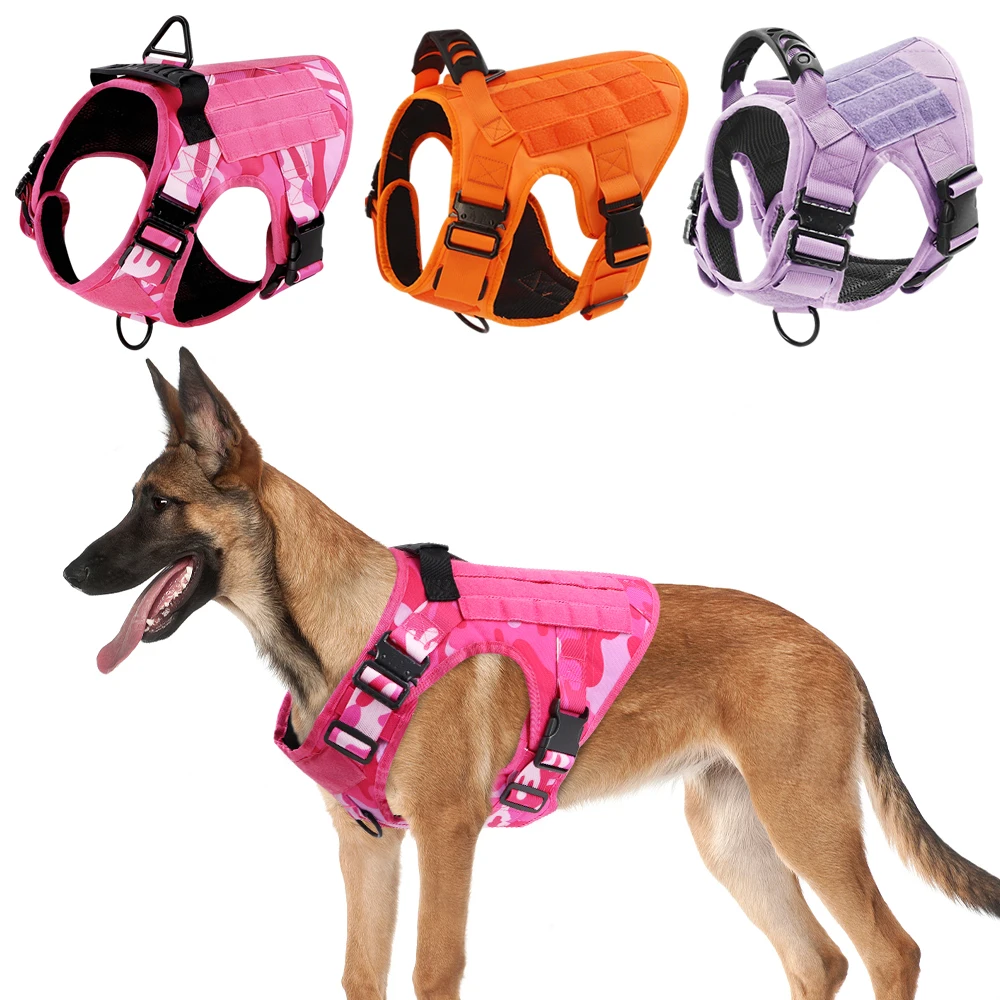 Military Camouflage Harness For Large Medium Dogs
