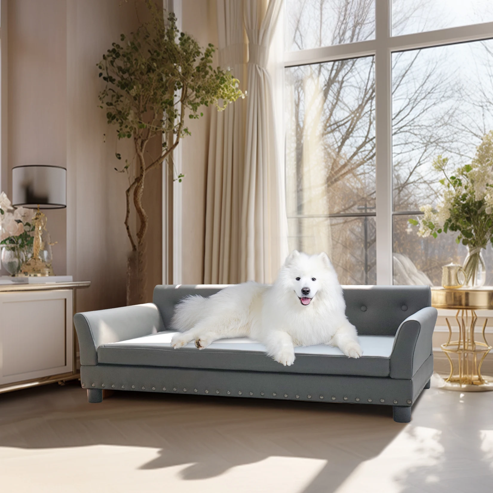 Pet Snuggle Lounge Chair with Removable Cushion