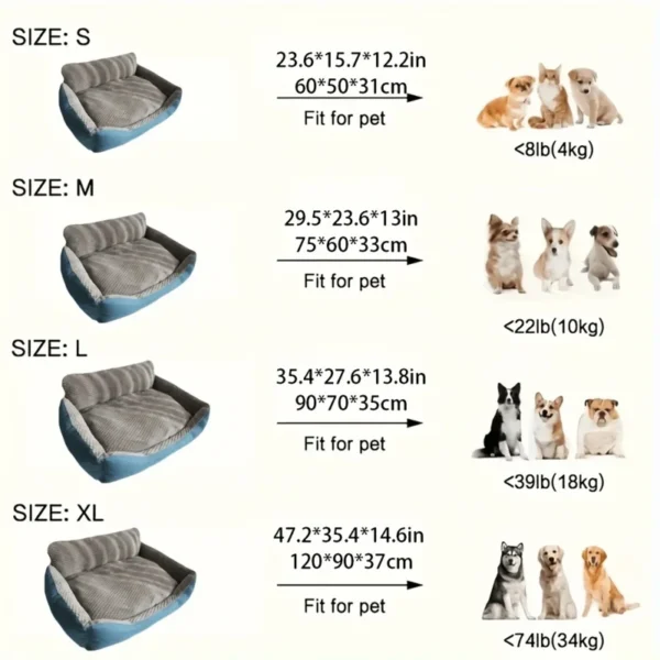 Comfortable All-Season Large Warm Dog Bed