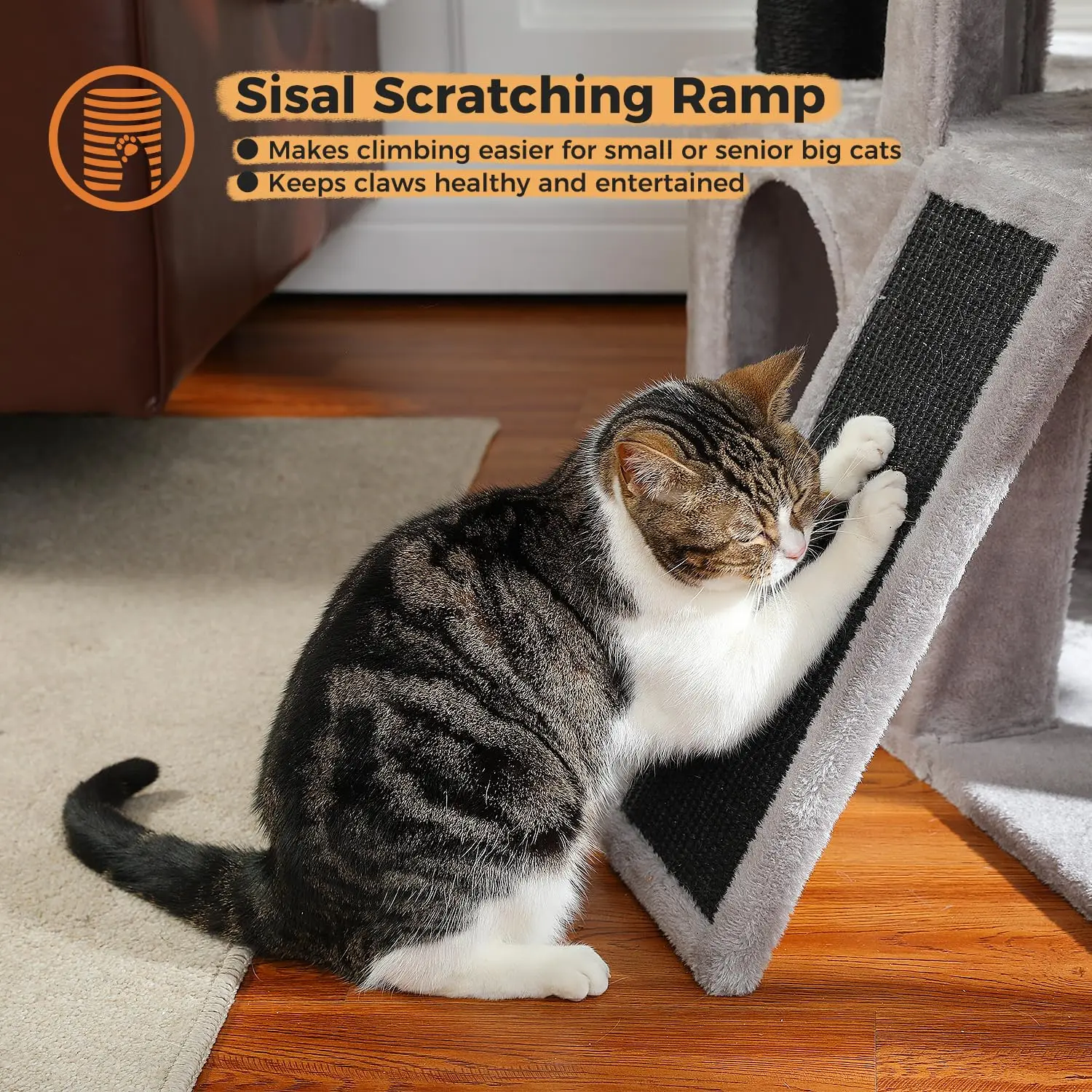 Heavy Duty Cat Tower - Sisal Scratching Ramp - Image 2