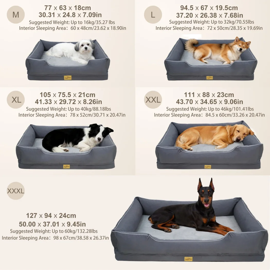 XL Orthopedic Soft Calming Dog Sofa Bed - Image 3