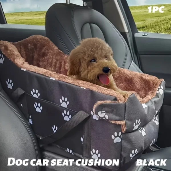 Portable Black Fabric Dog Booster Car Seat