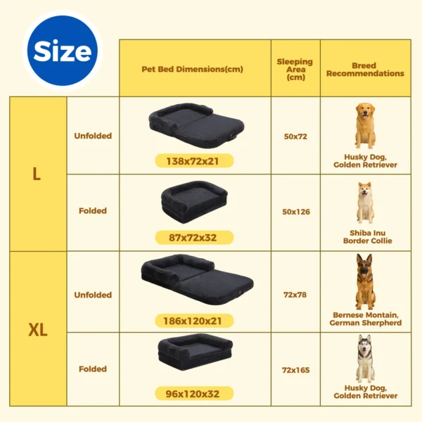 Plush Foldable Washable  Non-Slip Dog Sofa Bed