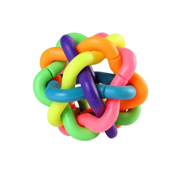 Colorful Bite Resistant  Woven Rubber Dog Toy