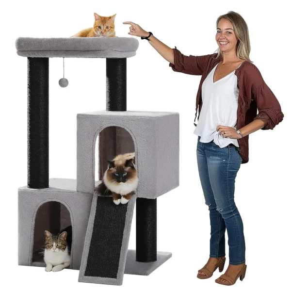 Heavy Duty Cat Tower - Sisal Scratching Ramp