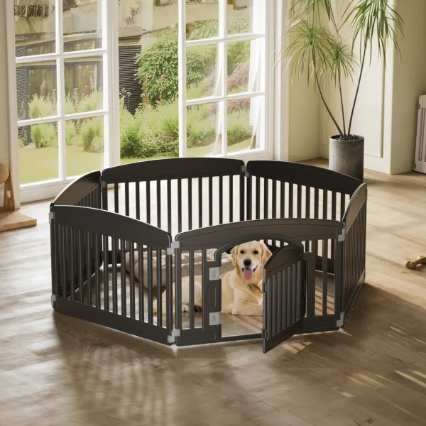 6-Panel 24IN Expandable Durable Plastic Dog Playpen