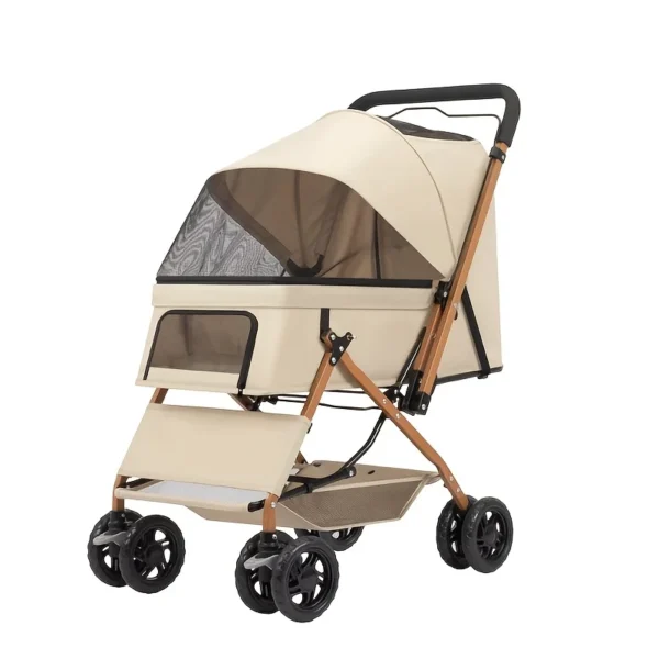 4-wheel Stable Large Premium Pet Travel Stroller