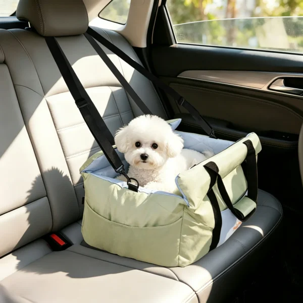 Dog Car Seat, Safety Belt, Storage Pocket