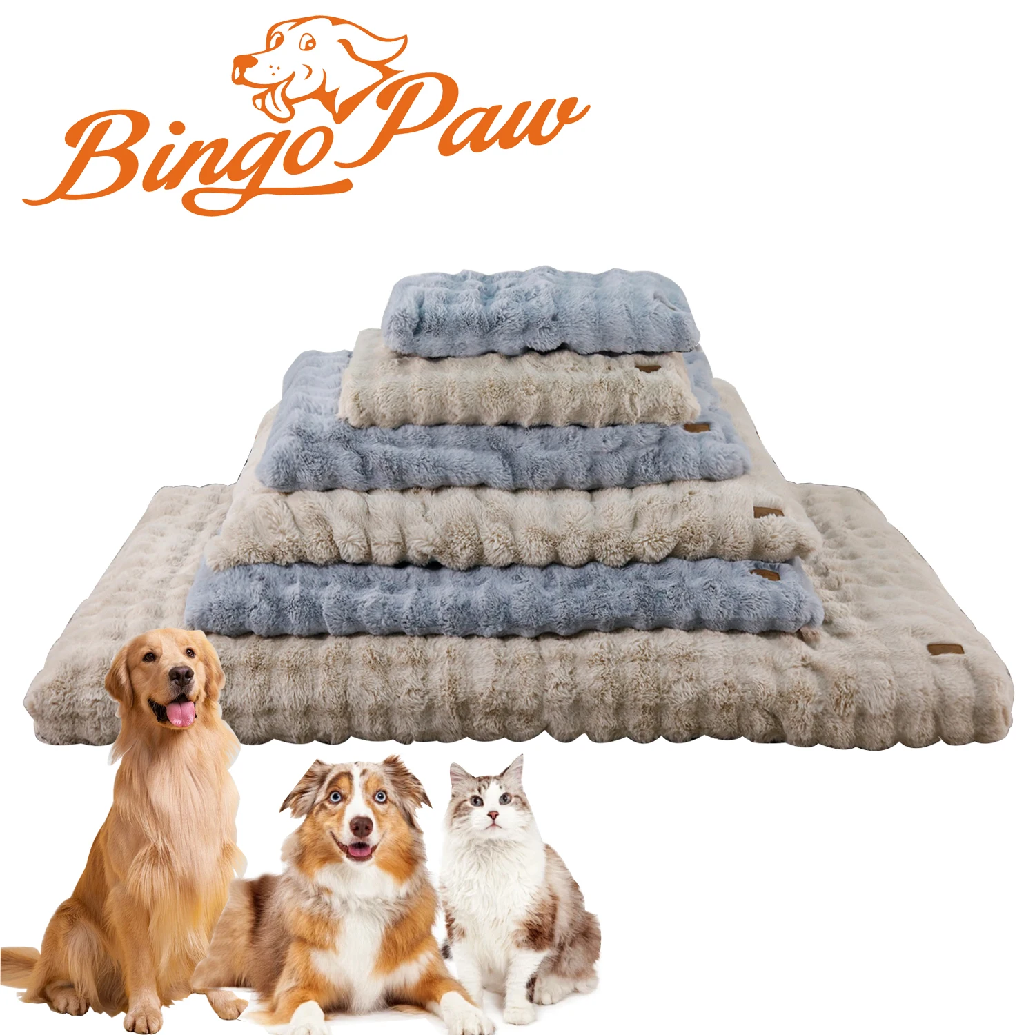 M-4XL Ultra-soft Calming Plush Pet Bed