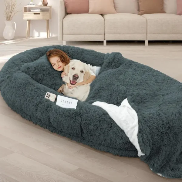 Giant Human Dog Bed, 78''x51''x12'' Size, Washable