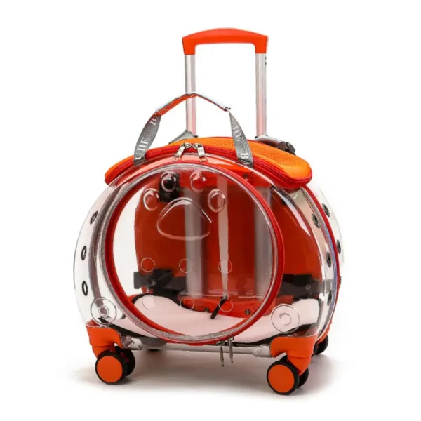 Large Convenient Clear Pet Trolley Case, Ventilation