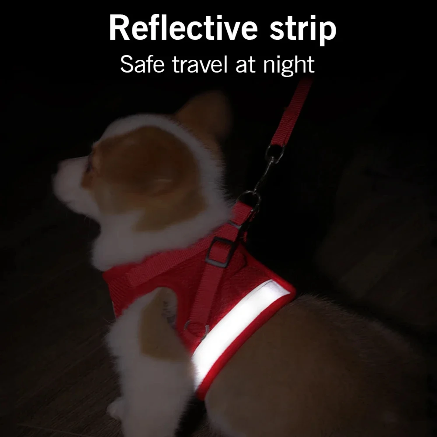 Pet Harness - Adjustable Leash, Reflective Safety Mesh - Image 2