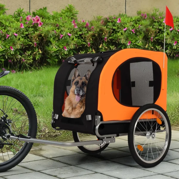 Dog Bike Trailer - 88 lbs, Foldable, Waterproof