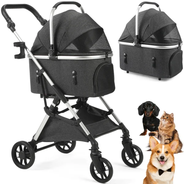 Portable Lightweight Pet Stroller & Car Seat Combo