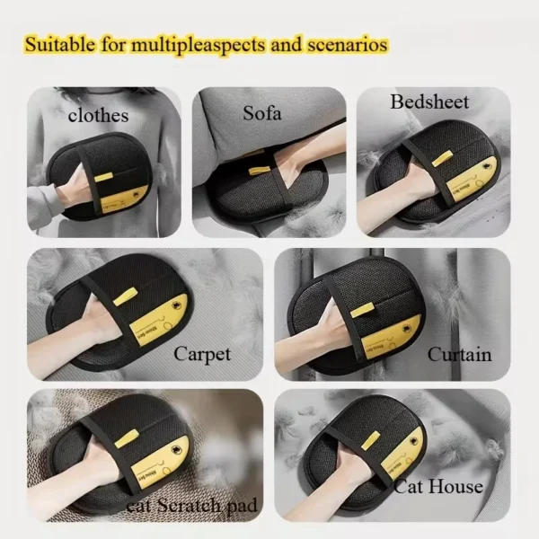 2-Piece Pet Hair Removal Gloves – Double-Sided, Anti-Shedding