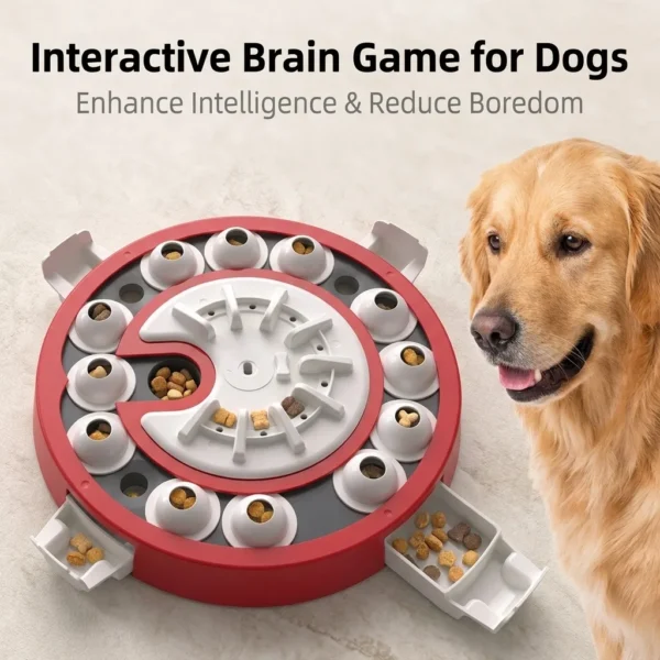 3-in-1 Interactive Dog Enrichment Toy/Feeder, Stimulation & Training