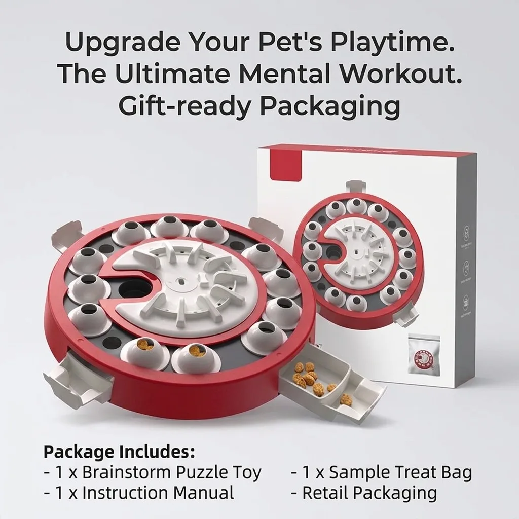 3-in-1 Interactive Dog Enrichment Toy/Feeder, Stimulation & Training - Image 3