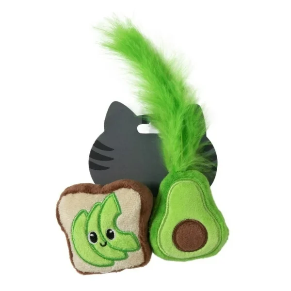 Avocado Toast Catnip Interactive Plush Cat Toy,