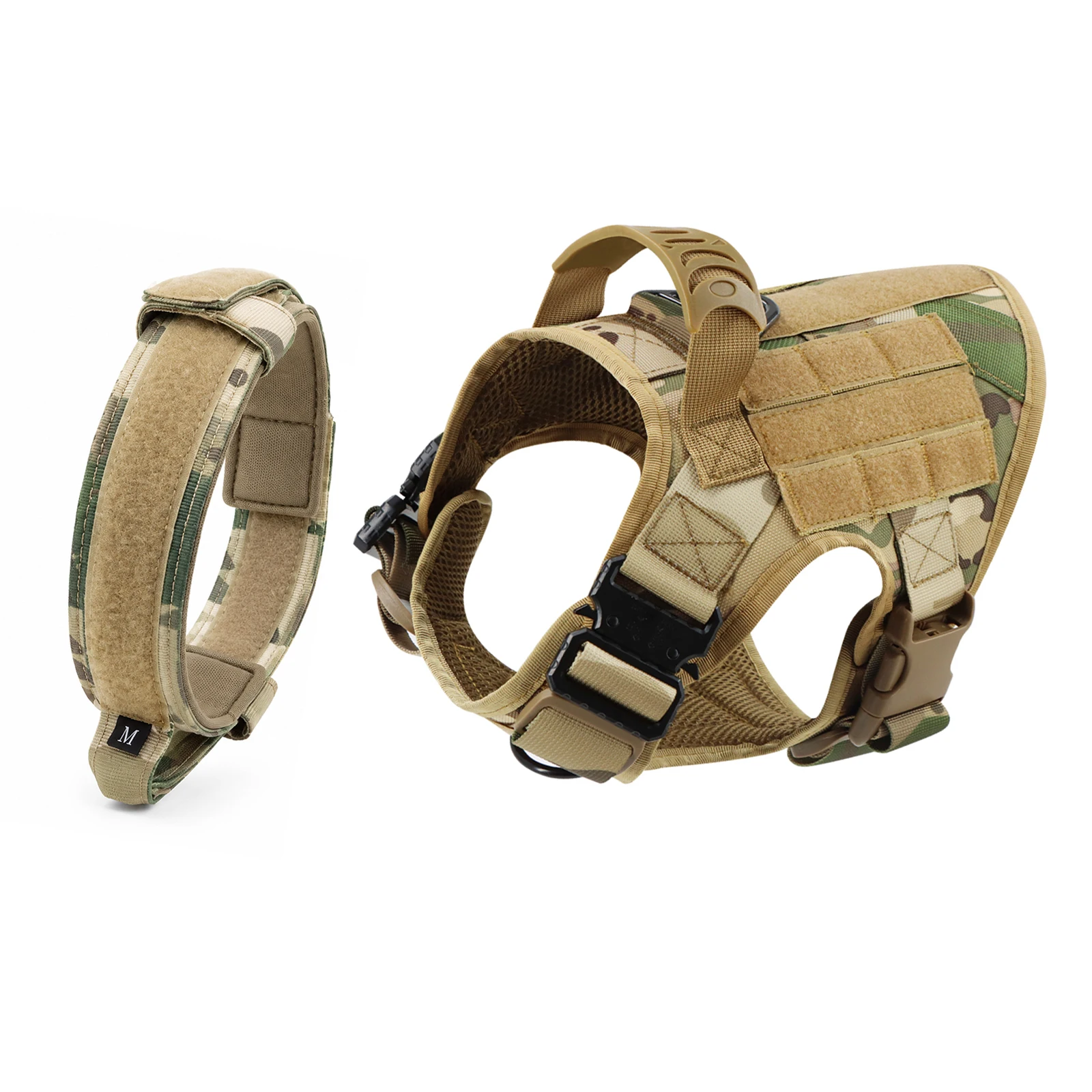 Adjustable Tactical Nylon Dog Vest Harness Set - Image 6